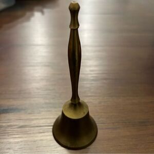 Old Vintage Brass School Bell